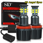 2tk H8 LED Angel Eyes Esituled Led gabariidituled Canbus BMW X5 E70 X6 E71 E90 E91 E92 M3 E89 E82 E87 Auto esituli 12V