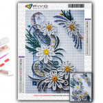 5D DIY lilled ristpistes kivikivid Teemantjoonistus Tikand Mosaiik Kodukaunistus Full Round 20X30CM