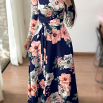 Elegantne bodycon seksikas naiste kleit naistele suvine lilledega tr&uuml;kitud A-seeria maksikleidid naiste r&uuml;&uuml; femme daamid vestidos mujer S
