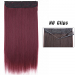 MERISIHAIR s&uuml;nteetiline ilma klambriteta n&auml;htamatud juuksepikendused sirged naturaalsed mustad blondid &uuml;hes t&uuml;kis v&otilde;ltssoeng segav&auml;rviga 55 cm