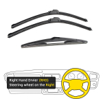 3 TK TOYOTA RAV4 XA30 jaoks 2005-2012 24 +16 +12 eesmised tagumised klaasipuhastid esiklaas esiklaasi aknal&otilde;ikuri tarvikud 2007 2008 2009 2010 2011 2012