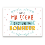Les Tr&eacute;sors De Lily [A3626] &ndash; mitmev&auml;rviline keraamiline magnet  Sister  (minu &otilde;ega on see ainult &otilde;nn) - 8x6 cm mitmev&auml;rviline