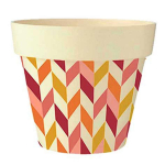 Les Tr&eacute;sors De Lily [Q6390] - bambusest istutusmasin 'Boho' oranž roosa beež - 17x18 cm oranž