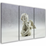 Kolmeosalise pildiga l&otilde;uenditr&uuml;kk Angel Beige 60x40 valge