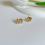 ANENJERY metallist m&auml;hisega t&auml;ht C geomeetrilised k&otilde;rvar&otilde;ngad naistele Lihtne retro prantsuse ehte kingitus