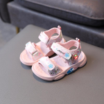 T&uuml;drukute kingad 2023. aasta suve uued heledad sandaalid 1&ndash;6-aastastele t&uuml;drukutele Pehme tallaga libisemiskindlad printsessikingad rannakingad 22 roosa