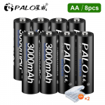 PALO 1,2 V NIMH AA laetav aku 3000 mAh madala iset&uuml;hjenemisega HR6 AA NI-MH aku kaamera m&auml;nguautole + aku&uuml;mbris must