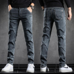 Teksad Meeste uued kevadised liibuvad Korea versioon Trend Spring Slim Fit, v&auml;ikeste jalgadega vabaaja pikad p&uuml;ksid, meeste p&uuml;ksid 27