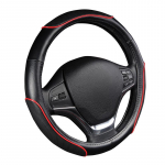 Car Steering Wheel Cover Sports Style Non Slip Microfiber Leather Steering Wheel Cover Universal 38cm/15 inch For must