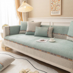 &Scaron;enill-diivanipadi Kerge luksuslik kaasaegne Four Seasons universaalne elutuba - Libisemiskindel diivani kate Ruuduline diivanm&ouml;&ouml;bli kaitse 45x45 Pillowcase1pc roheline