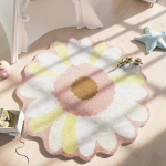 Lastetoa multifilmid voodivaibad libisemiskindlad suure alaga elutoa vaibad Lillekujulised &uuml;mmargused vaibad P&otilde;randamatid Diameter 100cm XL