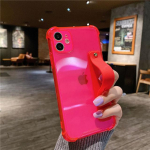 Fluorestseeruv l&auml;bipaistev telefoni&uuml;mbris iPhone'ile 14 13 12 11pro Max Xr Xs Max 14plus X Soft TPU p&otilde;rutuskindel randmerihma aluse tagakaas For iphone 14Pro max