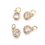 5 tk/partii sulam kulla/h&otilde;beda v&auml;rvi kivist s&uuml;damed amuletid k&otilde;rvar&otilde;ngastele kaelakeed DIY armastuse v&otilde;lusid ehete valmistamise aksessuaarid