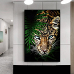 Moodne loomade l&otilde;uendi maalimine Tiigri peegeldusplakatid ja -tr&uuml;kised Seinapildid Cuadrose elutoa kodukaunistus Ilma raamita 60cm&times;170cm NoFrame