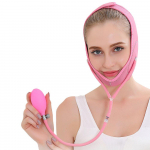 Air Press Lift Up Belt Face Lift Mask Massager V-Line P&otilde;sel&otilde;ua Salendav V&ouml;&ouml; n&auml;okujundaja roosa