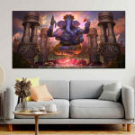 Abstraktsed loomad hindu jumal Ganesh elevant l&otilde;uend Tr&uuml;kised plakatid ja tr&uuml;kised Seinakunstipildid Elutoa Kodukaunistus Ilma raamita 20*40cm