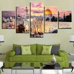 Seinakunstipildid 5 t&uuml;kki Muistsed lossid Kunst maastik Maastikumaalid Modulaarne l&otilde;uend HD-tr&uuml;kised Plakatid Kodukaunistus raamita 20x35cm*2 20x45cm*2 20x55cm*1