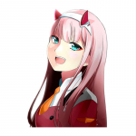 Tri Koshki KCS168 Peeker Big Head Anime Darling In The Franxx Zero Two Car kleebis PVC v&auml;rviline kleebistega kleebis auto kaitseraual long side 15cm -S