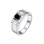 Bague Ringen meeste 925 naelsterlingiga h&otilde;bedast s&otilde;rmuse imitatsioon, 0,5 v&otilde;i 1 karaadine D-COLOR moissanite teemant ehteid luksuslikud s&otilde;rmused hulgim&uuml;&uuml;gi suurus 5-10 0.5ct adjustable must