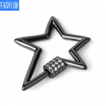 Metallist v&otilde;tmehoidja Creative Hand Star Heart Kullatud h&otilde;betatud h&otilde;betatud ripats kaelakee jaoks Silver heart