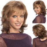 Lokkis parukad Blondid pruunid s&uuml;nteetilised juuksed Parukad naistele Daami soeng l&uuml;hike parukas Hea v&auml;limusega pehme igap&auml;evane parukas kuldpruun v&auml;rv