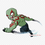 Drax The Destroyer Raccoon Iron on soojus&uuml;lekandel tr&uuml;kkimine Vin&uuml;&uuml;lplaastrid Kleebis riietele Ise ise teha aplikatsioonid pestavad plaastrid