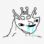 Brainlet-meem Wojak meemiraud soojus&uuml;lekandel tr&uuml;kkimisel Vin&uuml;&uuml;lplaastrid Kleebis riietele Ise ise teha aplikatsioonid pestavad plaastrid