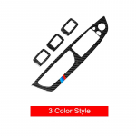 4 tk s&uuml;sinikkiust autoakna l&uuml;liti t&otilde;ste juhtpaneeli raami kaunistus Paigalda trimmi kleebised BMW X5 E70 X6 E71 jaoks 3 Color Style