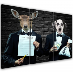 Kolmeosalise pildiga l&otilde;uenditr&uuml;kiga Stag Dog Suit 60x40 must