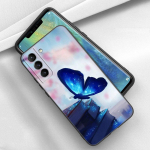 Blue Butterfly telefoni&uuml;mbris iPhone'ile Samsung Galaxy Redmi Xiaomi Oppo OnePlus Note SA 7 8 9 10 11 12 13 14 20 21 22 23 53 54 Pro Max Plus Ultra iPhone 6 or 6S