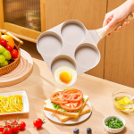 GIANXI 4 auguga pann nakkumatu hommikus&ouml;&ouml;giburgeri muna pannkoogivalmistaja meditsiinilisest kivist omletipanni k&ouml;&ouml;gis k&uuml;psetamine valge