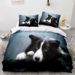 3D Lemmiklooma mustriga voodipesukomplekt Loomade koerte tekikate 2/3 mikrokiust kangast AU/EL/US/UK/DE t&auml;issuuruses pehme kiiresti kuivav kodu&uuml;likond EU Single 135x200cm