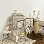 Uued Korea suure mahuga seljakotid naiste Kawaii k&otilde;rgkooli&otilde;pilaste koolikott teismelistele t&uuml;drukutele Magusad veekindlad koolireisikotid 41cm*30cm*12 beež