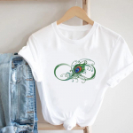 (Aasia suurus)Top Moon T-s&auml;rk Casual Moon Trend Armas Armas stiil Naiste R&otilde;ivad Print Naistele L&uuml;hikeste varrukatega graafiline T-s&auml;rk S