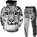 Animal Tiger 3D prinditud meeste dressikomplekt vabaaja kapuuts ja p&uuml;ksid 2tk komplektid kevad-s&uuml;gismood t&auml;navar&otilde;ivad meeste r&otilde;ivaste &uuml;likond 4XL