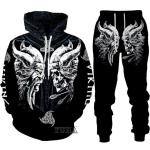 Kevad-s&uuml;gis 3D-prinditud &auml;geda kotka mustriga kapuutsid Dressipluus Meeste dressip&uuml;kste komplekt Unisex dressi&uuml;likond Mood Meeste R&otilde;ivakost&uuml;&uuml;m M gray