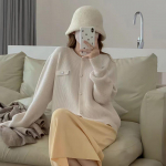 Naiste kevade ja s&uuml;gise kardigankampsun pikkade varrukatega topp Retro Lazy Design Sense'iga unikaalne silmkoeline kampsun kampsun One Size roheline