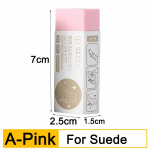 Kingad Kustutuskumm Nahast Kingad Seemisnahast Nubukkangast Tossud Puhastusharjad Kingahooldus Nahapuhastusvahendid Kodupuhastusvahendid roosa