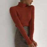 Naiste s&uuml;gistalvine k&otilde;rge kaelusega pikkade varrukatega &uuml;hev&auml;rviline &otilde;huke kootud alusega kampsun One Size antiikne rubiini v&auml;rv