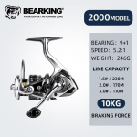 BEARKING br&auml;nd Uus saabumine merevee kalap&uuml;&uuml;girull 1000-6000 9+1BB 5.2:1 Max Drag 12KG veekindlad rullid AS-2000