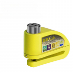 Mootorratta lukustusalarm Ohutuse kaitse tabaluku ketas alumiiniumsulamist vargusvastane meeldetuletus trossi lukustuskott Mootorratta lisavarustus Car lock kollane