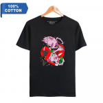Naljakas multikas Hazbin hotelli T-s&auml;rk Lahe kaelusega meeste t-s&auml;rk vabaaja Unisex t&auml;navar&otilde;ivad Anime mood Tee Camisetas Ropa Hombre XS must