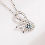 Little Swan ripats Kaelakee Kerge Luksus Teemantide Moe Kingitus Loomade Modelleerimine Disain valge