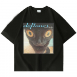 Deftones Around The Fur T-s&auml;rk Unisex naiste t&auml;navahip-hop Harajuku suurte l&uuml;hikeste varrukatega moodne must puuvillane T-s&auml;rk XL