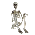 Halloweeni skelett elusuurus Realistlikud inimluud PP materjal Seitse reguleeritavat liigendit, mis sobivad Halloweeni v&otilde;i naljateemadega M/90 valge