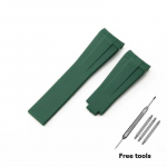 20 mm 21 mm esmaklassiline silikoonrihm Rolexi allveelaeva jaoks DAYTONA GMT Yacht-Master seeria tarvikud Asenduskella k&auml;ev&otilde;ru Army green-no buckle 20mm no logo