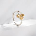 Imeilus disainiga s&otilde;rmus naistele S925 h&otilde;bedane, naturaalne suitsune kalliskivi, animemood, peened ehted s&uuml;nnip&auml;evapeo v&auml;ljam&otilde;eldud kingitus US RING SIZE:7# h&otilde;be