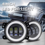 4-tollised LED-udutuled valge merevaigukollane Halo DRL maastikuudutuled Jeep JK TJ jaoks