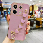 POCO X6 Pro M6 Pro &uuml;mbrisele s&uuml;dame k&auml;ev&otilde;ru randmeketi &uuml;mbris Xiaomi Mi jaoks POCO F5 X5 galvaniseeriv p&otilde;rutuskindel pehme silikoonist telefoni&uuml;mbris For POCO M6 Pro 4G