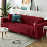 Velvet pl&uuml;&uuml;sist diivanikate Elastne L-kujuline diivanikatted k&otilde;ikeh&otilde;lmavad pinnasev&auml;rvi veniv diivani kate elutoa kodukaunistamiseks 2 pillowcase 45x45cm